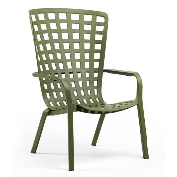 Fotoliu recliner exterior Nardi Folio, verde agave
