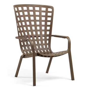 Fotoliu recliner exterior Nardi Folio, maro tabacco