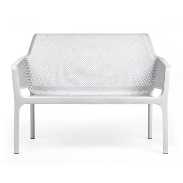 Banca exterior Nardi Net 116x70cm, h 86cm, alb