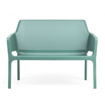 Banca exterior Nardi Net 116x70cm, h 86cm, verde salice