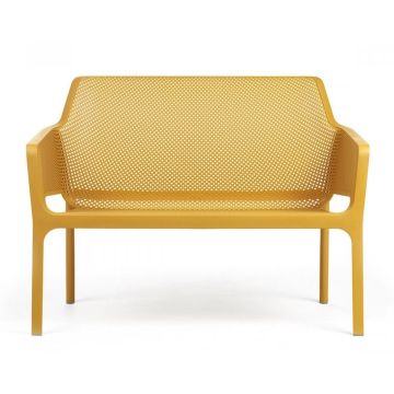 Banca exterior Nardi Net 116x70cm, h 86cm, mustar