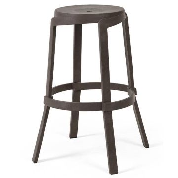 Scaun exterior Nardi Stack Maxi 48cm, h 76.5cm, maro terra