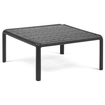 Masuta exterior Nardi Komodo Tavolino Vetro, blat sticla, 70x70cm, h32.5cm, antracit