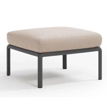 Pouf exterior Nardi Komodo 5, 72x72cm, cadru antracit, perna canvas Sunbrella