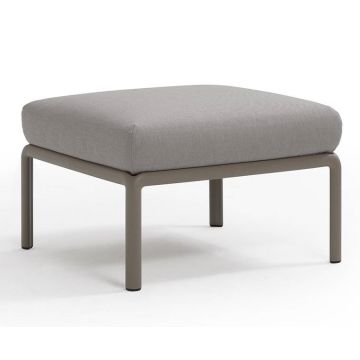 Pouf exterior Nardi Komodo 5, 72x72cm, cadru tortora, perna gri komodo
