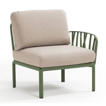 Element terminal Nardi Komodo 5, 72cm dreapta/stanga, cadru verde, perne canvas Sunbrella