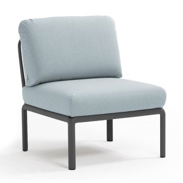 Element central Nardi Komodo 5, 72cm, cadru antracit, perne bleu ghiaccio Sunbrella