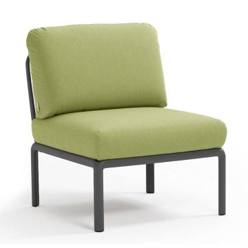 Element central Nardi Komodo 5, 72cm, cadru antracit, perne verde avocado Sunbrella