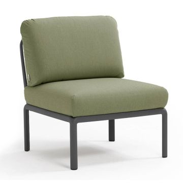 Element central Nardi Komodo 5, 72cm, cadru antracit, perne verde giungla Sunbrella