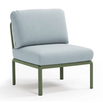 Element central Nardi Komodo 5, 72cm, cadru verde, perne bleu ghiaccio Sunbrella