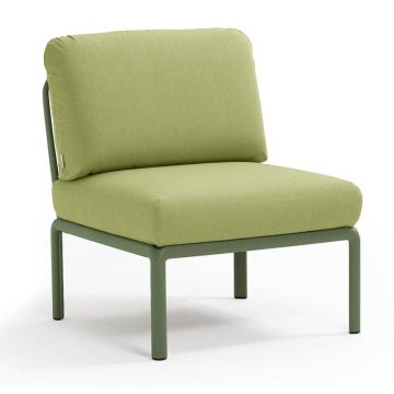 Element central Nardi Komodo 5, 72cm, cadru verde, perne verde avocado Sunbrella