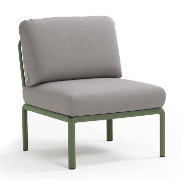 Element central Nardi Komodo 5, 72cm, cadru verde, perne gri komodo