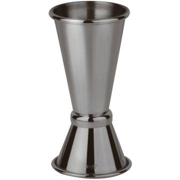 Masura dubla cocktail Paderno, d 4cm, h 11cm, gri