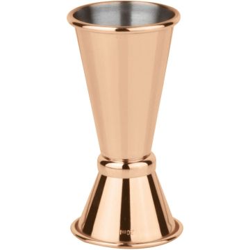 Masura dubla cocktail Paderno, d 4cm, h 11cm, cupru