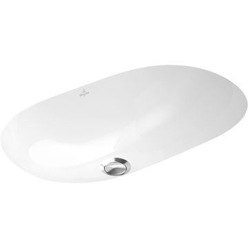 Lavoar Villeroy & Boch O.Novo 60x35cm, montare sub blat, fara orificiu baterie, Alb Alpin