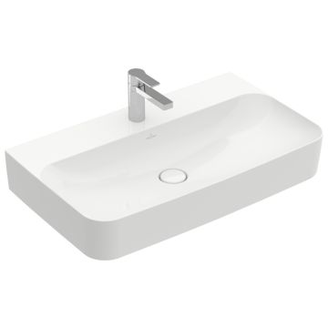 Lavoar Villeroy & Boch Finion 80x47cm, finisat suplimentar, alb