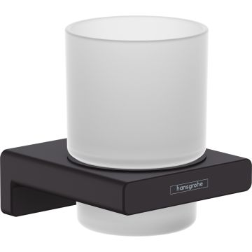 Pahar cu suport Hansgrohe AddStoris, negru mat