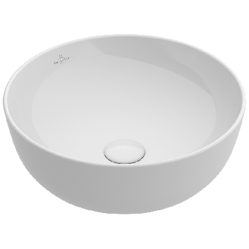 Lavoar tip bol Villeroy & Boch Artis 43cm, fara orificiu baterie, fara preaplin, montare pe blat