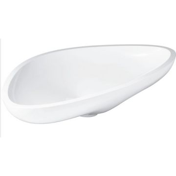 Lavoar asimetric tip bol Axor Massaud 57cm, fara orificiu baterie, fara preaplin, montare pe blat
