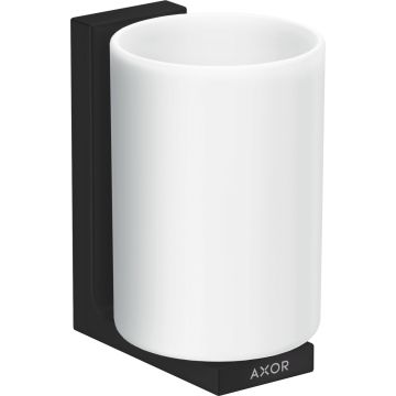 Pahar cu suport de perete Axor Universal negru mat