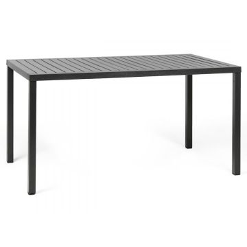 Masa exterior Nardi Cube 140x80cm, h 75.5cm, baza aluminiu, antracit