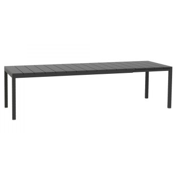 Masa exterior Nardi Rio 210 extensibila, max 280x100cm, baza aluminiu, antracit