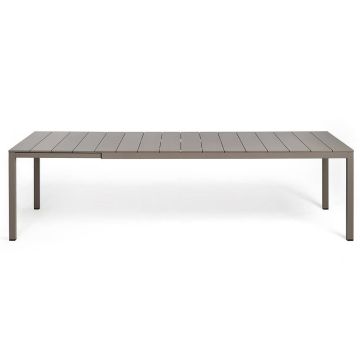 Masa exterior Nardi Rio 210 extensibila, max 280x100cm, baza aluminiu, tortora