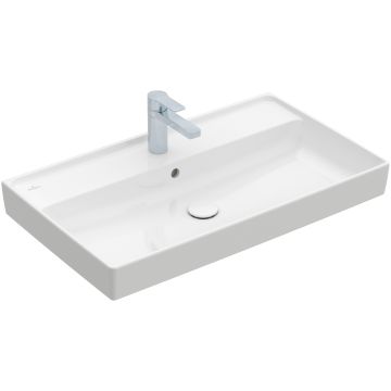 Lavoar Villeroy & Boch Collaro 80x47cm, finisat suplimentar, alb