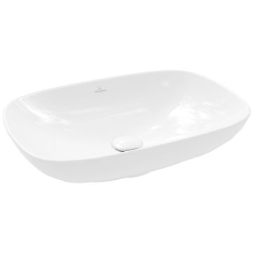 Lavoar tip bol Villeroy & Boch Loop & Friends 56x38cm cu preaplin, material TitanCeram, montare pe blat