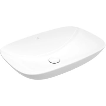 Lavoar rectangular tip bol Villeroy & Boch Loop & Friends 62x42cm cu preaplin, material TitanCeram, montare pe blat