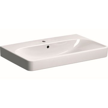 Lavoar Geberit Smyle Square 75x48cm, montare pe mobilier, alb