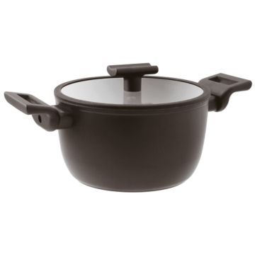 Oala cu capac Sambonet Titan Pro Double 28cm, 7.6 litri, inductie, negru