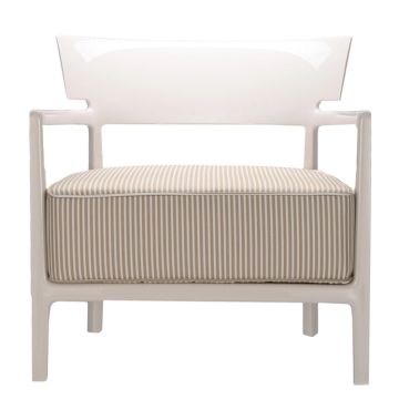 Fotoliu Kartell Cara Outdoor design Philippe Starck & Sergio Schito, cadru Ivory, perna Beige