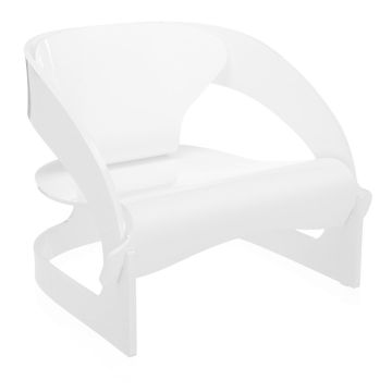 Fotoliu Kartell Joe Colombo, design Joe Colombo, alb mat