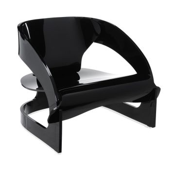 Fotoliu Kartell Joe Colombo, design Joe Colombo, negru mat