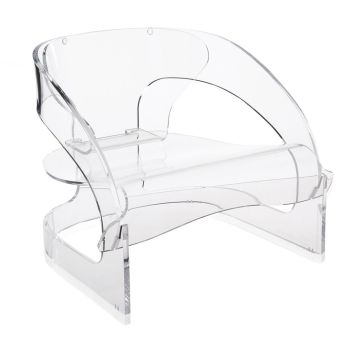 Fotoliu Kartell Joe Colombo, design Joe Colombo, transparent