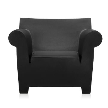 Fotoliu Kartell Bubble, design Philippe Starck, negru