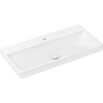 Lavoar Hansgrohe Xelu Q 100x48cm, fara preaplin, montare pe mobilier, SmartClean, alb