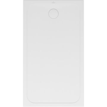 Cadita de dus rectangulara Villeroy & Boch LifeTime Plus, suprafata AntiSlip 120x90cm, alb Alpin