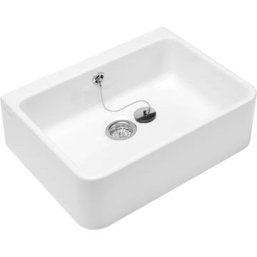 Lavoar tip bol Villeroy & Boch O.Novo 59.5x50cm, cu preaplin, alb Alpin