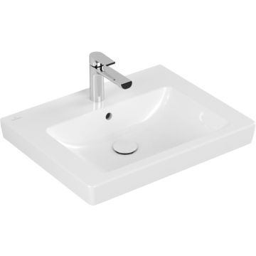 Lavoar Villeroy & Boch Subway 2.0 CeramicPlus, 60x47 cm, montare pe mobilier, alb Alpin