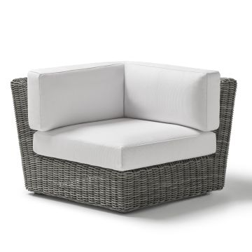 Element de colt Point Heritage, structura aluminiu, cadru gri, textil gri G2 1252