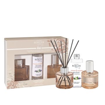 Set Maison Berger mini Duo Ophelia cu difuzor + parfum 90ml + spray parfumat 50ml Light Floral