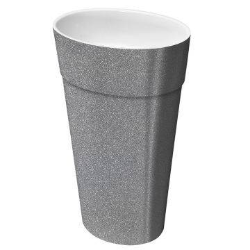 Lavoar free-standing Besco Uniqa Glam 32x46x84cm, Silver