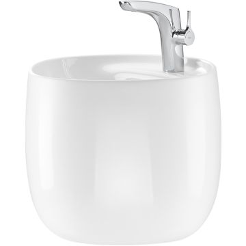 Lavoar Roca Beyond 460x470x380mm cu semipedestal integrat, alb