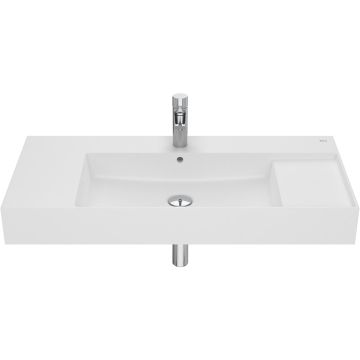 Lavoar Roca Inspira Square 1000x490mm, montare pe mobilier, alb mat