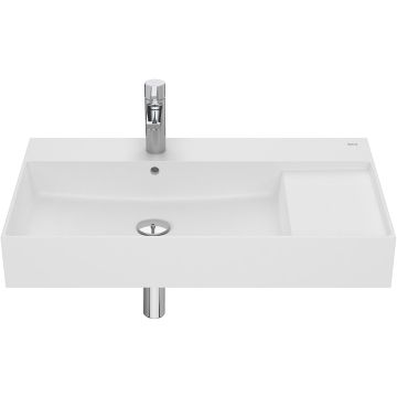 Lavoar Roca Inspira Square 800x490mm, montare pe mobilier, alb mat