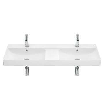 Lavoar dublu Roca Ona 120x46cm, Supraglaze, alb