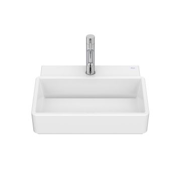 Lavoar Roca Tura Compact 45x36cm, fara orificiu preaplin, alb