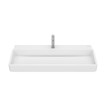 Lavoar Roca Tura 100x43cm, fara orificiu preaplin, alb mat